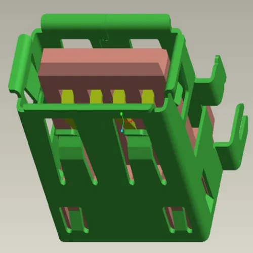 Reverse-Mount USB 2.0 Single-Layer 90 Degree Connector - C023552