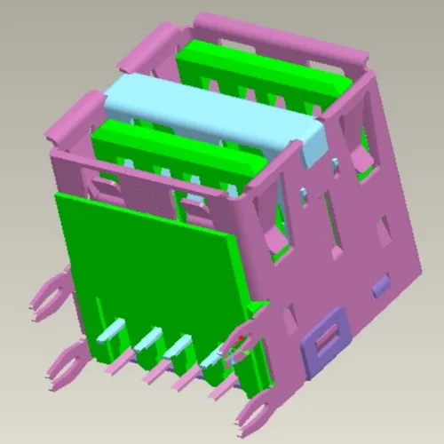 USB 2.0 Double-Layer 90 Degree Connector - C023546