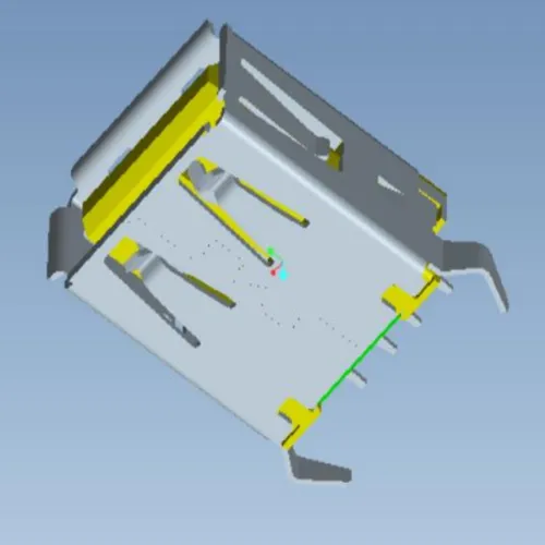 USB 2.0 Single-Layer 180 Degree Bent-Pin Connector - C071246