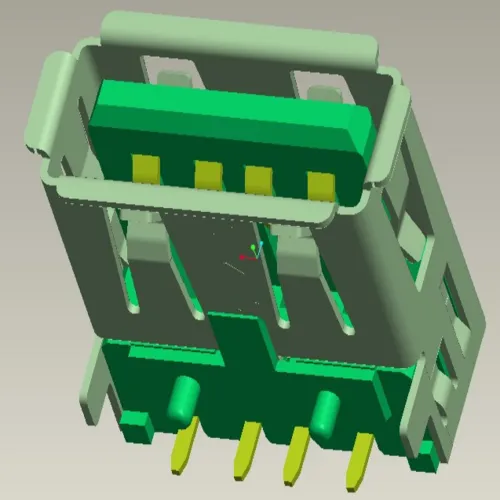 USB 2.0 Single-Layer 90 Degree Forward Connector - C023553