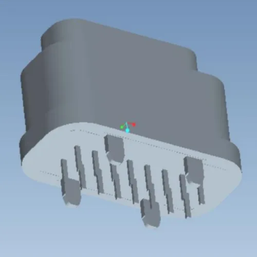 Waterproof Vertical Type-C 16P Connector - L000676