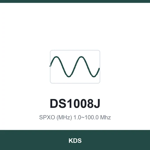 KDS DS1008J SPXO (MHz) 1.0~100.0 Mhz 1.1x0.9x0.2