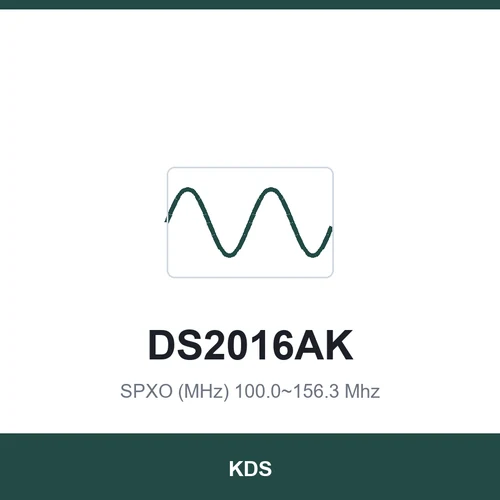KDS DS2016AK SPXO (MHz) 100.0~156.3 Mhz 2.0x1.6x0.8