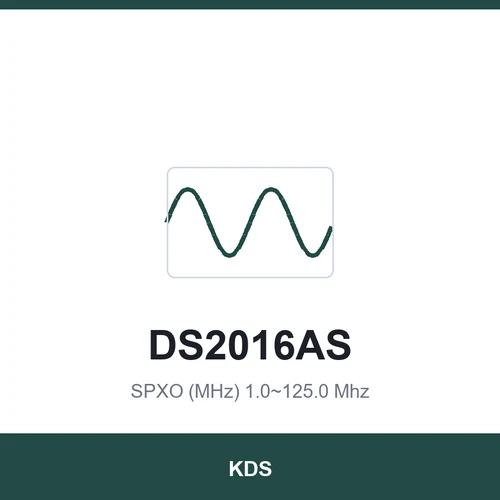 KDS DS2016AS SPXO (MHz) 1.0~125.0 Mhz 2.0x1.6x0.8