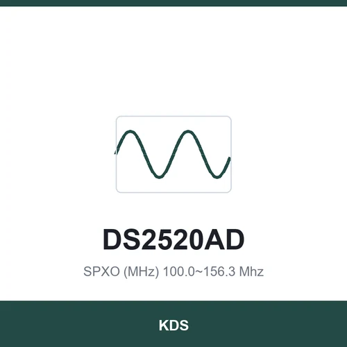 KDS DS2520AD SPXO (MHz) 100.0~156.3 Mhz 2.5x2.0x1.0