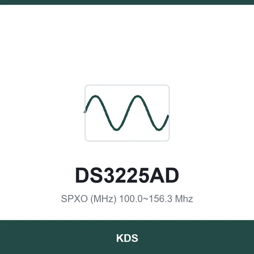 KDS DS3225AD SPXO (MHz) 100.0~156.3 Mhz 3.2x2.5x1.2