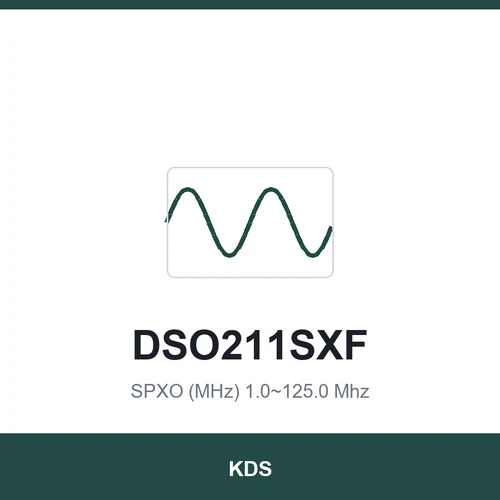 KDS DSO211SXF SPXO (MHz) 1.0~125.0 Mhz 2.0x1.6x0.8