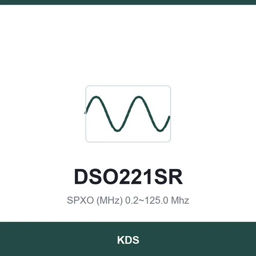 KDS DSO221SR SPXO (MHz) 0.2~125.0 Mhz 2.5x2.0x0.9