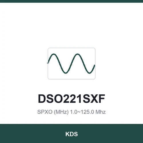 KDS DSO221SXF SPXO (MHz) 1.0~125.0 Mhz 2.5x2.0x0.9