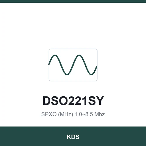 KDS DSO221SY SPXO (MHz) 1.0~8.5 Mhz 2.5x2.0x0.9