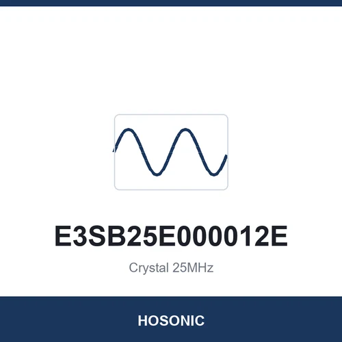 HOSONIC E3SB25E000012E Crystal 25MHz 3225