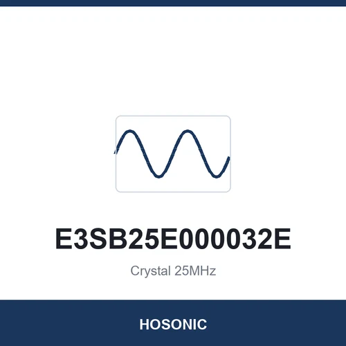 HOSONIC E3SB25E000032E Crystal 25MHz 3225