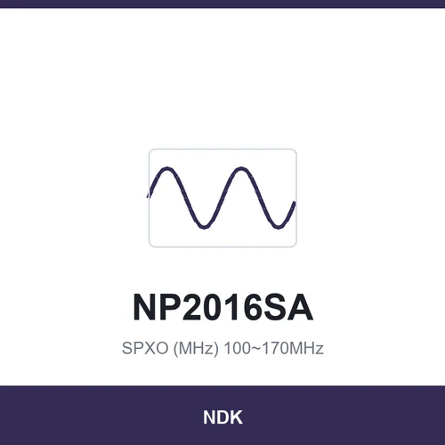 NDK NP2016SA SPXO (MHz) 100~170MHz 2.0x1.6x0.7
