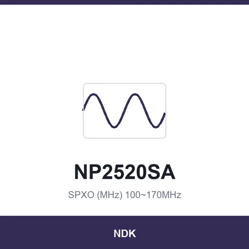NDK NP2520SA SPXO (MHz) 100~170MHz 2.5x2.0x0.8
