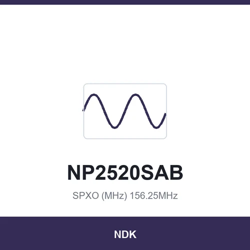 NDK NP2520SAB SPXO (MHz) 156.25MHz 2.5x2.0x0.8