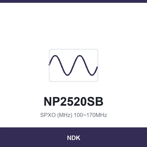 NDK NP2520SB SPXO (MHz) 100~170MHz 2.5x2.0x0.8