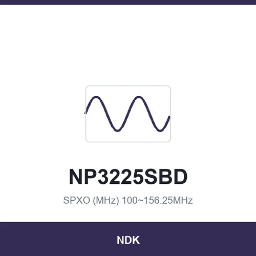 NDK NP3225SBD SPXO (MHz) 100~156.25MHz 2.5x2.0x0.9