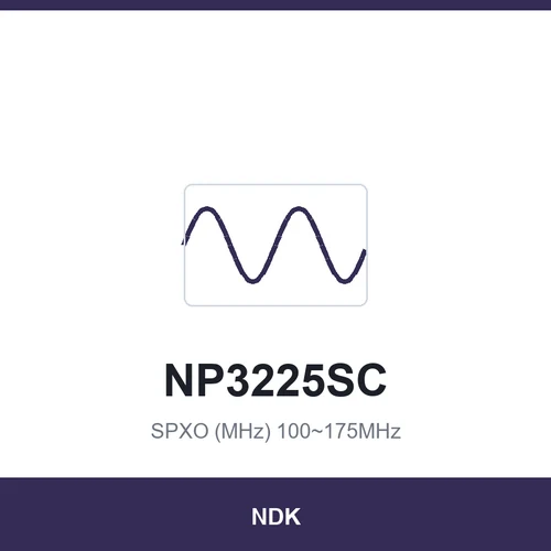 NDK NP3225SC SPXO (MHz) 100~175MHz 2.5x2.0x0.9