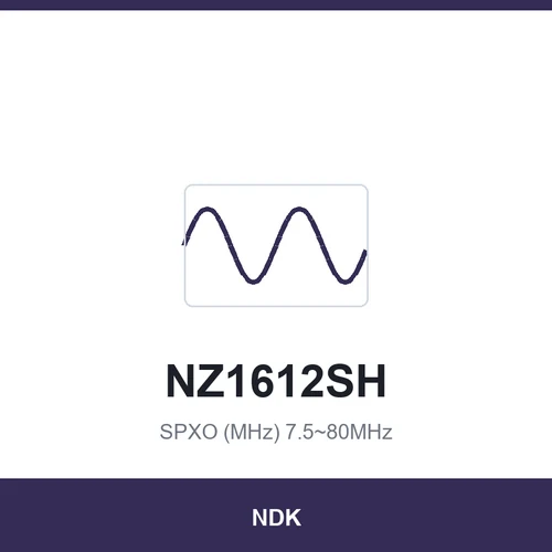 NDK NZ1612SH SPXO (MHz) 7.5~80MHz 1.6x1.2x0.6
