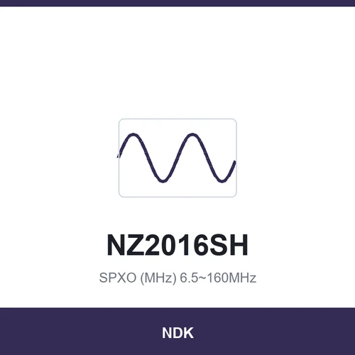NDK NZ2016SH SPXO (MHz) 6.5~160MHz 2.0x1.6x0.7