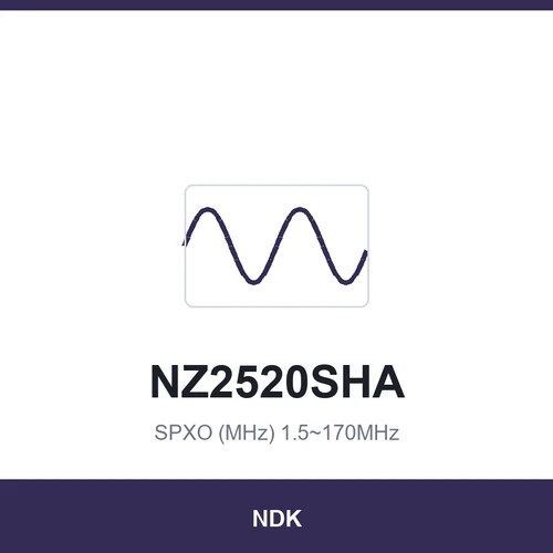 NDK NZ2520SHA SPXO (MHz) 1.5~170MHz 2.5x2.0x0.9
