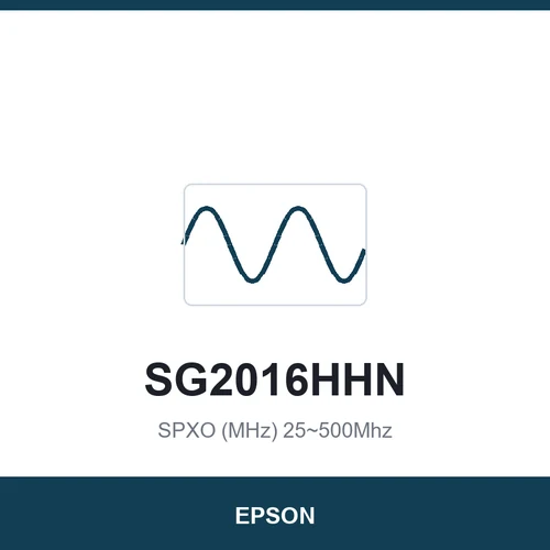EPSON SG2016HHN SPXO (MHz) 25~500Mhz 2.0 x 1.6