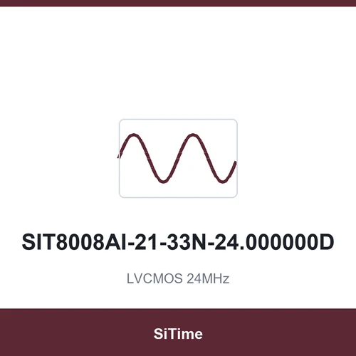 SiTime SIT8008AI-21-33N-24.000000D LVCMOS 24MHz SMD3225-4P