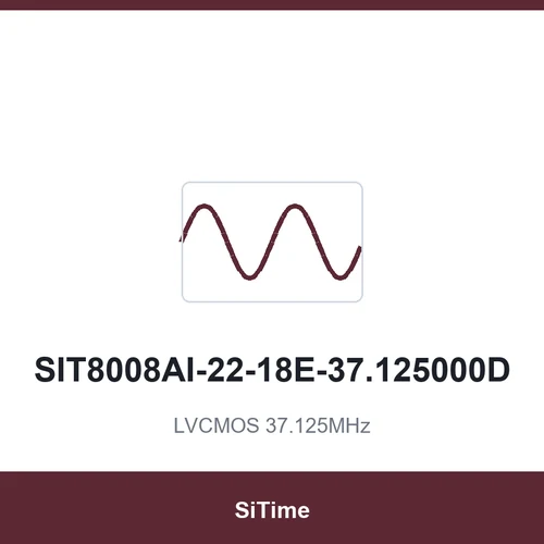 SiTime SIT8008AI-22-18E-37.125000D LVCMOS 37.125MHz SMD3225-4P