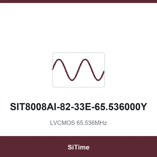 SiTime SIT8008AI-82-33E-65.536000Y LVCMOS 65.536MHz SMD7050-4P