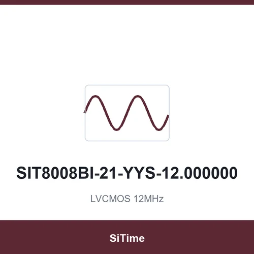 SiTime SIT8008BI-21-YYS-12.000000 LVCMOS 12MHz SMD3225-4P