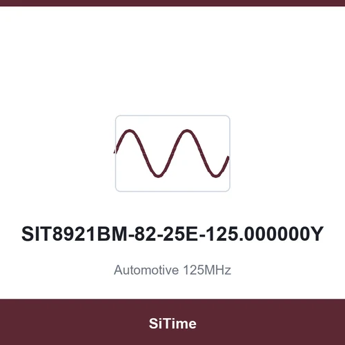 SiTime SIT8921BM-82-25E-125.000000Y Automotive 125MHz SMD7050-4P