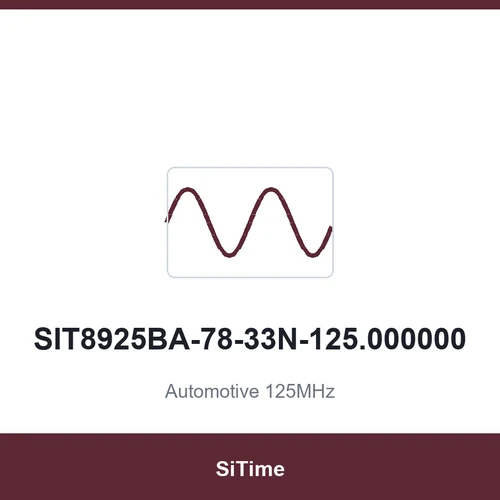 SiTime SIT8925BA-78-33N-125.000000 Automotive 125MHz SMD2016-4P
