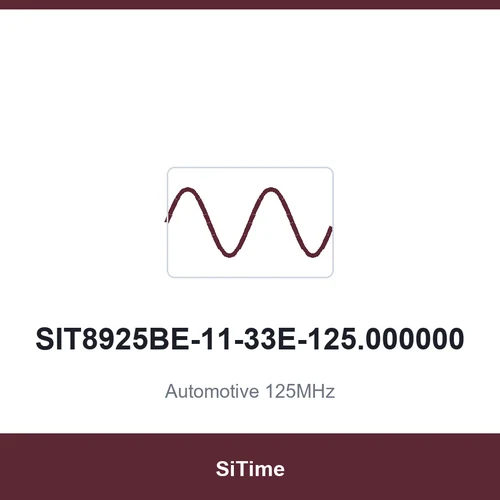 SiTime SIT8925BE-11-33E-125.000000 Automotive 125MHz SMD2520-4P